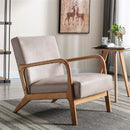 Classic Mid-Century Modern Accent Chairs, Open Framed Armchair With Cushioning