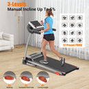 Foldable Treadmill With Incline For Running Walking Exercise - Black