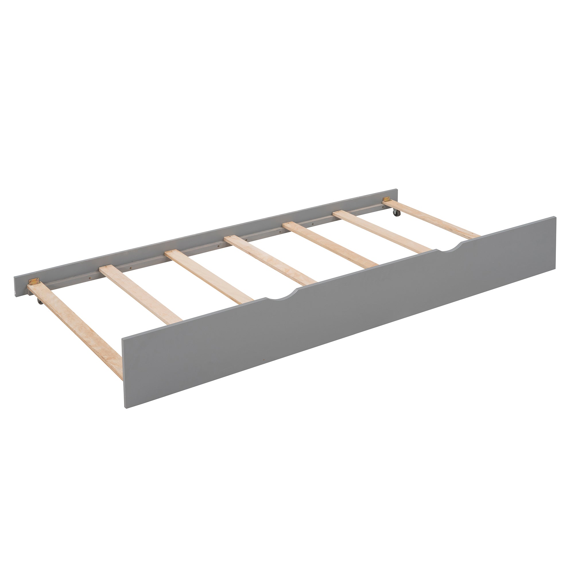Twin Size Wooden House Bed With Twin Size Trundle, Gray - Atlantic Fine Furniture Melbourne FL