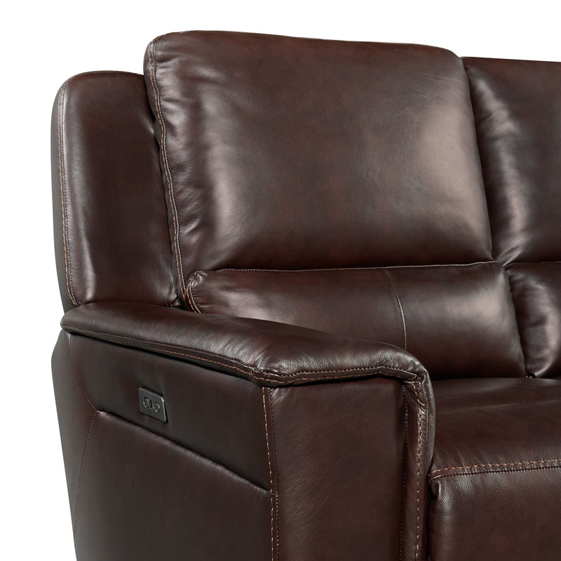 Pantera - Power Motion Loveseat With Console - Palais Dark Brown