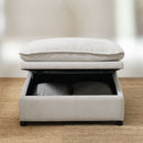 Marisa - Modular Ottoman With Storage - Beige Boucle