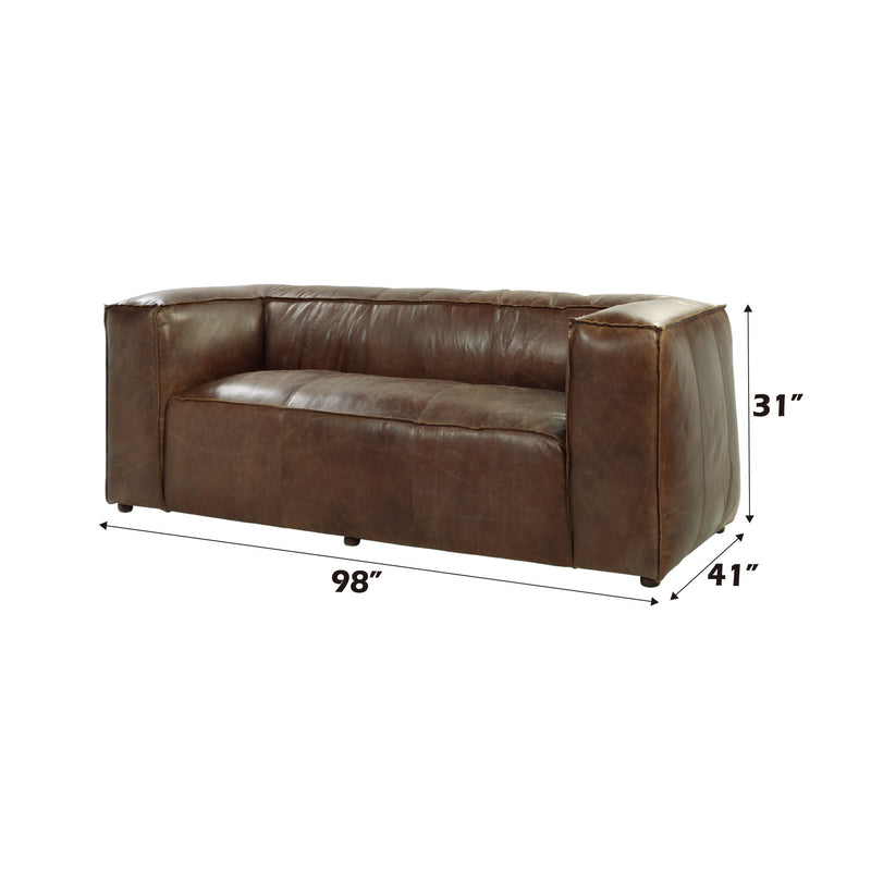 Brancaster - Grain Leather Sofa - Brown