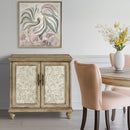 Driscoll - 2 Door Cabinet With Floral Design - Reclaimed Natural