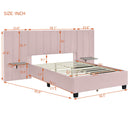 Upholstered Platform Bed With Big Headboard