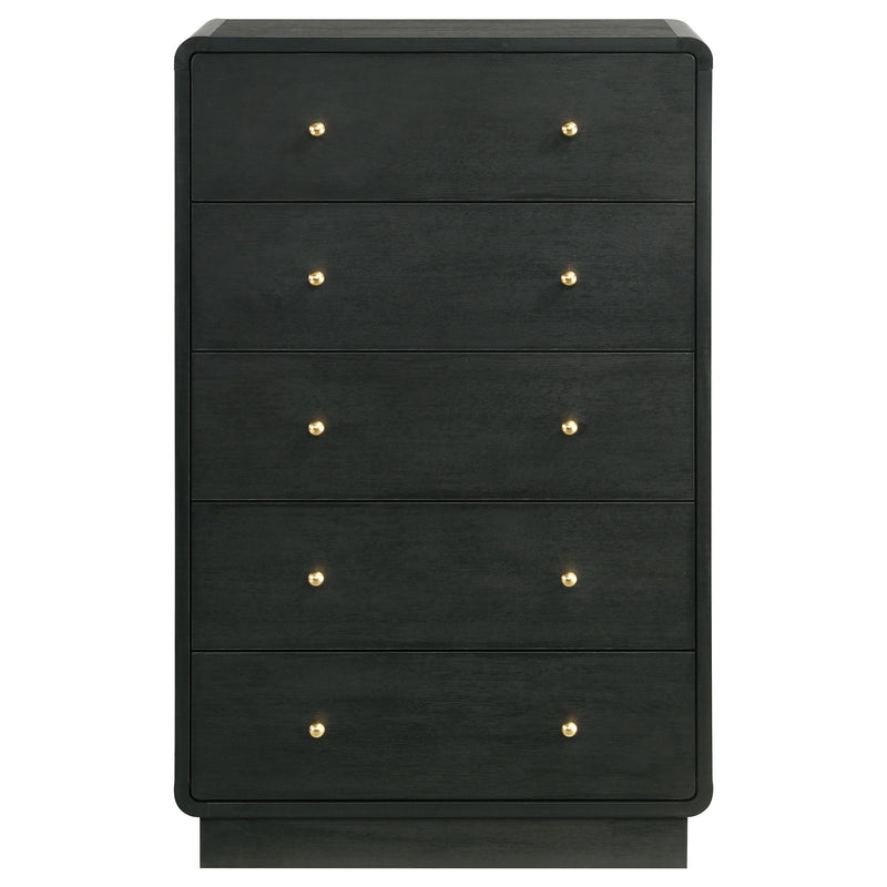 Cavelle - 5-Drawer Chest Of Drawers - Black