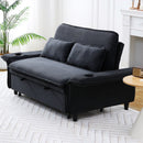 Modern Fabric Multi-Functional Sofa Bed With Adjustable Armrests And Backrests
