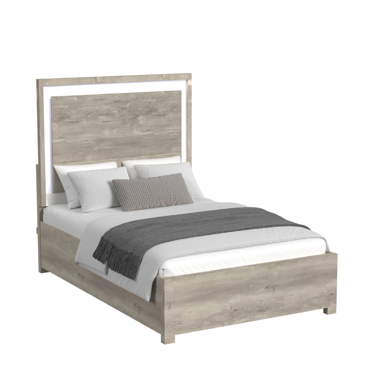 San Matteo Bed With LED in Gray by Elements International