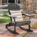 Outdoor Adirondack Rocking Chair With Hand Crafted Details