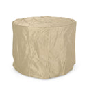 Transitional Outdoor 32" Round Propane Fire Pit Table, Lightweight Concrete Construction - Stone Gray