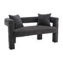 Modern Chenille Loveseat Sofa, Comfy Upholstered 2 Seater