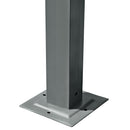 Outdoor Wall Mounted Gazebo With Sloped Roof Design, Uv Protection, And Durable Iron Frame - Gray