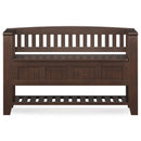 Acadian - Entryway Storage Bench With Shelf - Brown