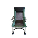 Camping Lounge Chair, Portable Folding Reclining Camping With Adjustable Backrest For Indoor And Outdoor Camping Beach Hiking Fishing - Green / Black