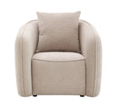 Keith - Chenille Chair With 1 Matching Color Toss Pillows