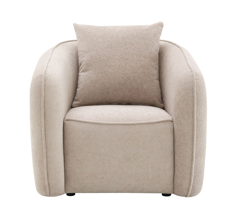 Keith - Chenille 3 Piece Living Room Set (Comes With Matching Color Toss Pillows)