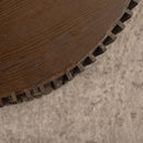 Cylindrical Coffee Table With Vertical Texture Relief