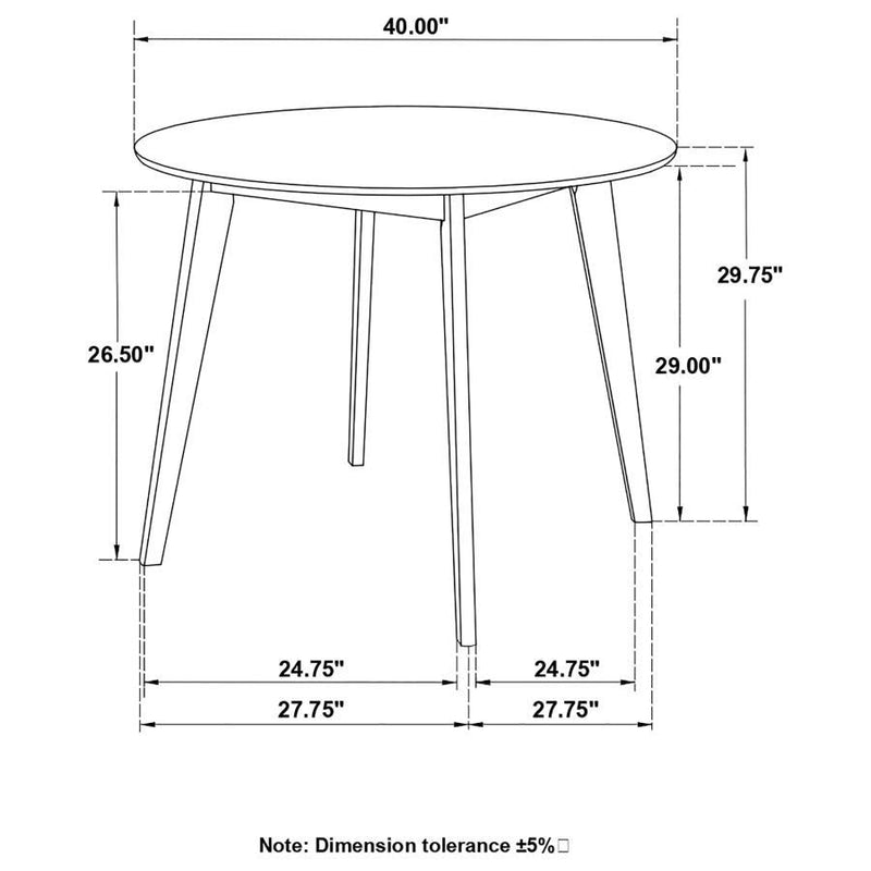 Breckenridge - Round Dining Table - Matte White And Natural Oak