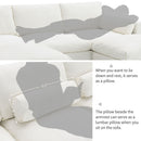 Modular Sectional With Storage Pockets, 5 Seat U Shaped Couch Set With Pillows, Free Combination Modern Cloud Sofa With 2 Movable Ottoman