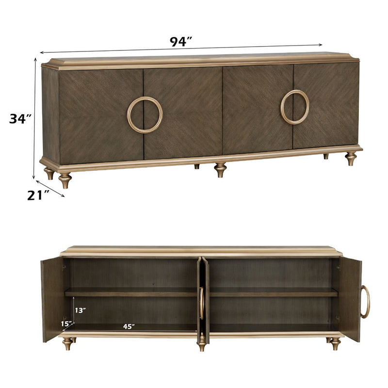Console Cabinet - Light Brown