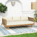 Claremont - 3 Seater Daybed Teak Acacia Wood Water Resistant Cushions