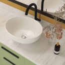 Oval Vessel Bathroom Sink - White
