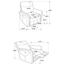 Adler - Upholstered Power Swivel Glider Recliner