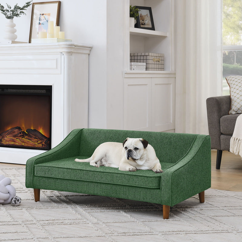 Modern Durable Elevated Dog Sofa Bed With Irregular Armrest Design