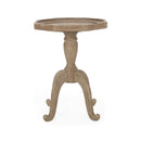 French Country Accent Table With Spider Leg Design - Natural / White