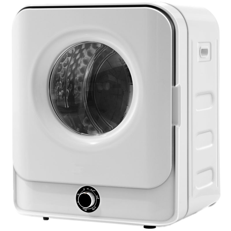 1.95 Cu.Ft Front Load Clothes Dryer, Portable Compact Dryer 830W, 5 Drying Modes, Stainless Steel Drum, With Overheat Protection, Dust Removal, Deodorization And Lint Removal Functions - White