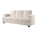 Modern Sofa, Comfortable 3 Seater Couch With Deep Seating, Loose Back Cushions, Wide Arms