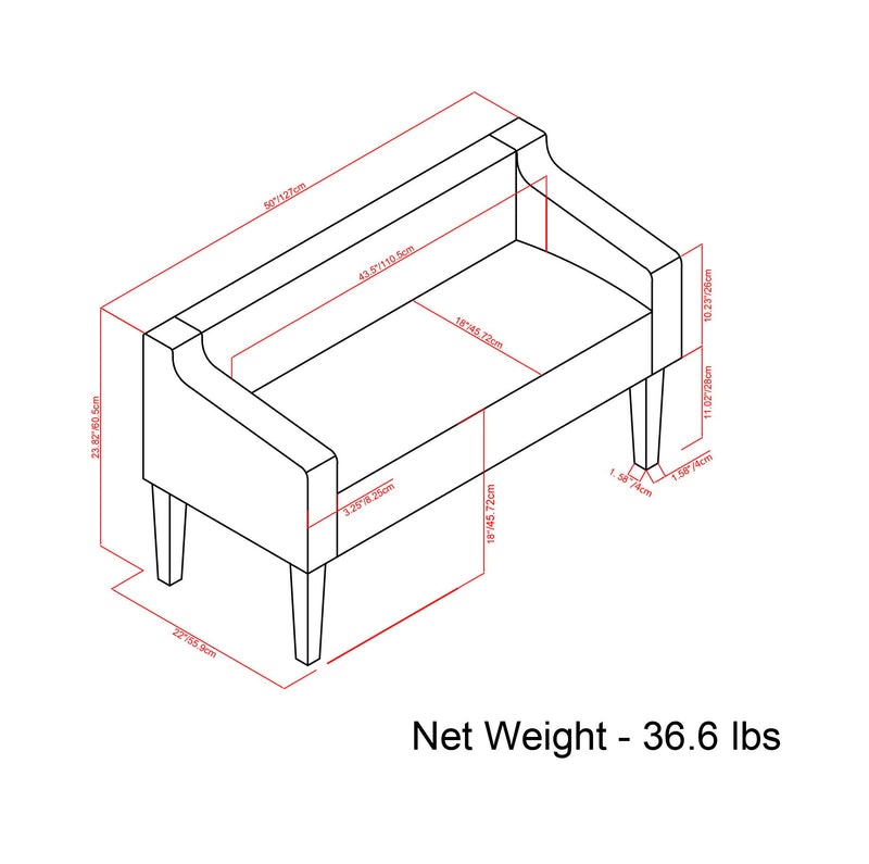 Parris - Contemporary Upholstered Bench