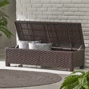 Santiago - Wicker Storage Bench - Brown Multi