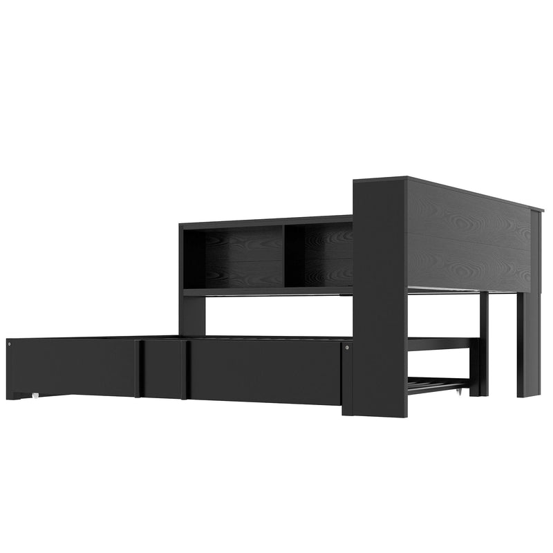 Daybed With Trundle, Storage Cabinets And USB Ports