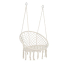 Macrame Hanging Hammock Chair, Cotton Rope Swing For Indoor And Outdoor Use