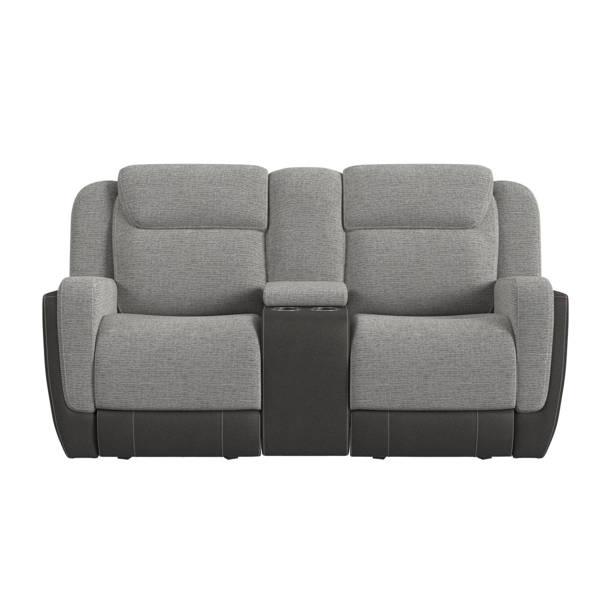 Hornet Motion Glider Loveseat With Console in Dark Gray by Elements International, view 14