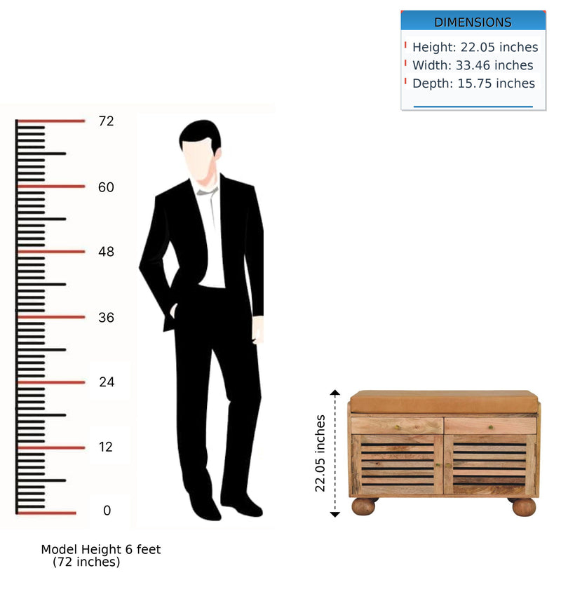 Shutter Shoe Rack With 2 Drawers - Beige