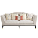 Tayden - Sofa With 5 Pillows - Beige Velvet