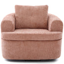 Modern Swivel Barrel Chair With Dual-Layer Cushion