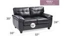 Stylish Loveseat With Padded Arms