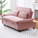 Modern Fabric Multi-Functional Sofa Bed With Adjustable Armrests And Backrests