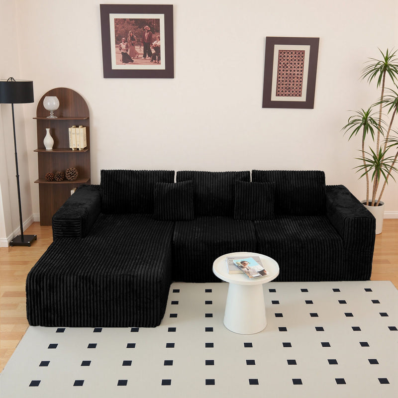 Modern Cloud Sectional Sofa With L-Shape Chaise