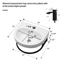 Wall Mounted Bathroom Sink With Towel Bar And Faucet - White / Black