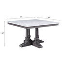 Yabeina - Square Dining Table - Marble Top Top & Gray Oak