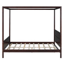 Queen Size Canopy Platform Bed with Headboard and Footboard,Slat Support Leg - Espresso(OLD SKU:LT001912AAP)
