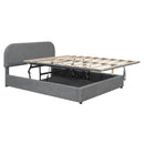 Upholstered Platform Bed With Hydraulic Storage System
