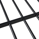 Full Size Metal Daybed with Twin Size Adjustable Trundle, Portable Folding Trundle, Black(OLD SKU:MF293730AAB)