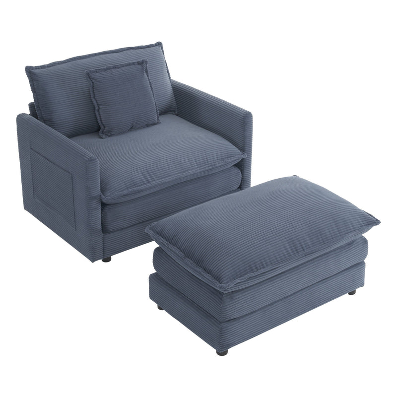 Modern Modular Sofa With Side Storage Pockets For Living Room