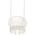 Macrame Hanging Hammock Chair, Cotton Rope Swing For Indoor And Outdoor Use