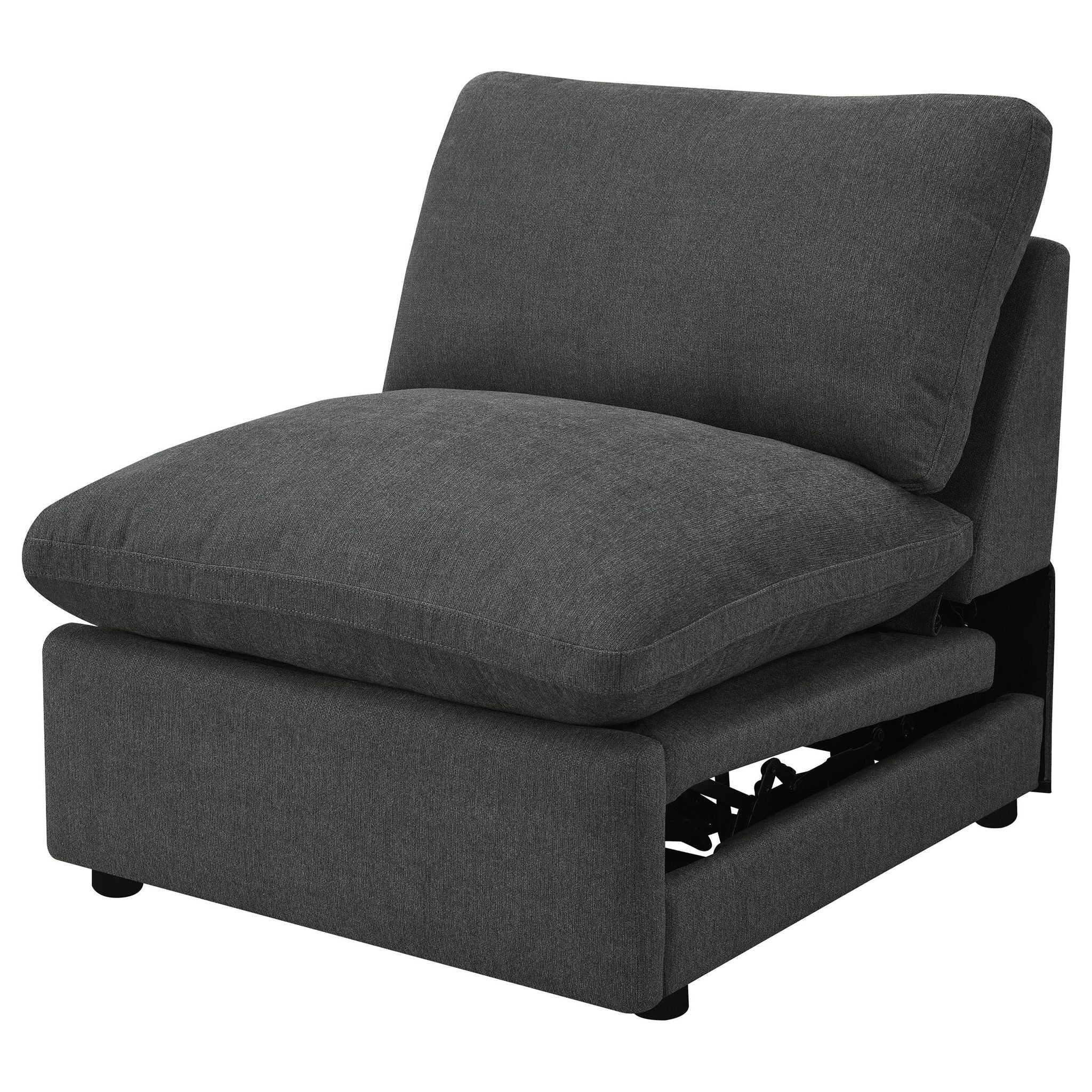 Collins Modular Power Armless Recliner Dark Grey