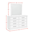 Avalanche - Dresser And Mirror Set - Antique White